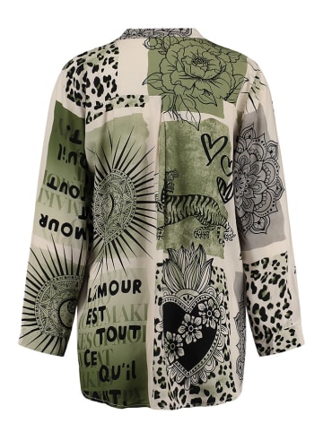 KEY LARGO Bluse "Tangle" in Beige/ Khaki/ Schwarz