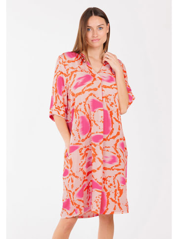 KEY LARGO Kleid "Essence" in Creme/ Orange/ Pink