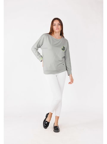 KEY LARGO Sweatshirt "Leopard" in Grau