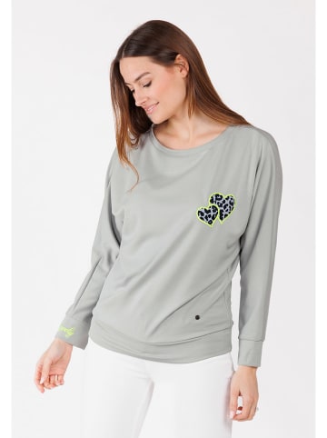 KEY LARGO Sweatshirt "Leopard" in Grau