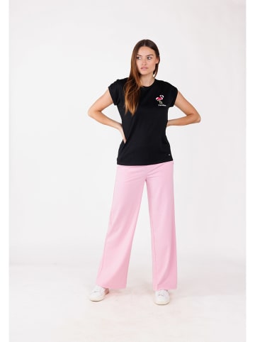 KEY LARGO Shirt "Flamingo" in Schwarz