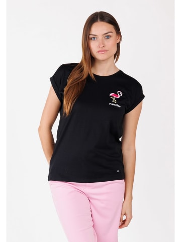KEY LARGO Shirt "Flamingo" in Schwarz