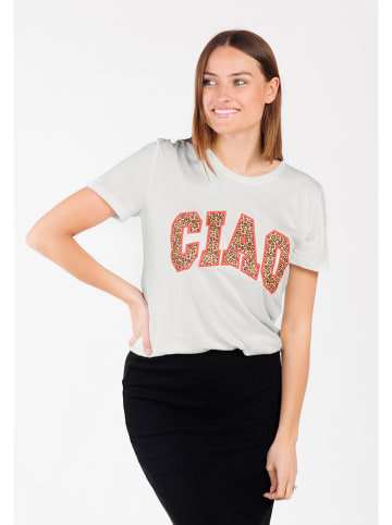 KEY LARGO Shirt "Ciao" in Creme