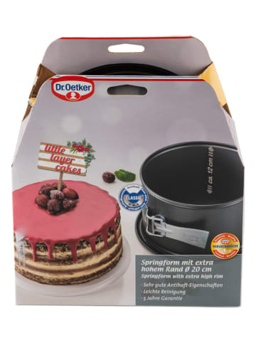 Dr. Oetker Springvorm "Back Freude Classic" zwart - (H)12 x Ø 20 cm