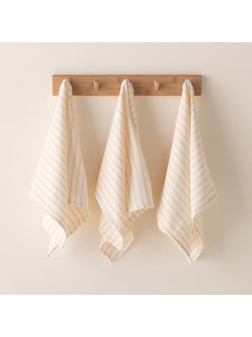 GAMUSI Ściereczki (3 szt.) "Salina" w kolorze żółtym do naczyń