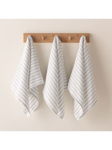 GAMUSI 3er-Set: Geschirrtücher "Salina" in Grau