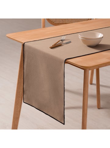 GAMUSI Tischläufer "Liso" in Taupe