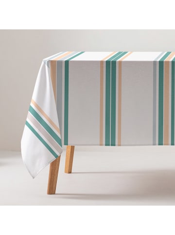 GAMUSI Tischdecke "Aluna" in Grün/ Grau/ Beige