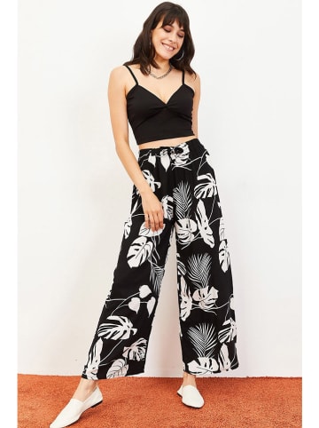 Bianco Lucci Broek zwart/wit