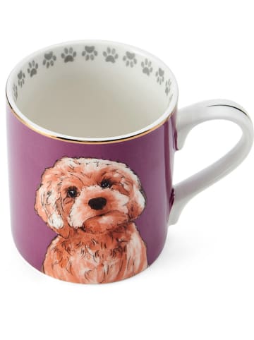 Mikasa Kubki (2 szt.) "Cockapoo" w kolorze fioletowo-jasnobrązowym - 280 ml