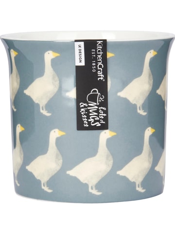 Mikasa 2-delige set: koffiekoppen "Geese" blauw/wit - 300 ml