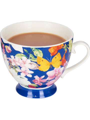 Mikasa 2er-Set: Kaffeetassen "Blue Butterfly" in Blau/ Rosa/ Gelb - 400 ml