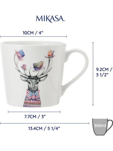 Mikasa Kop "Stag" wit/meerkleurig - 380 ml