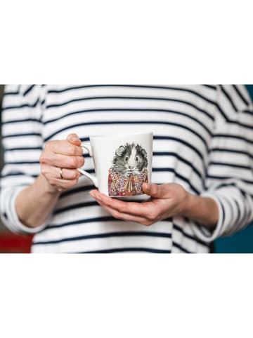 Mikasa Tasse "Guinea Pig" in Weiß/ Grau/ Bunt - 380 ml