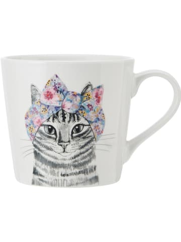 Mikasa Tasse "Cat" in Weiß/ Grau - 380 ml
