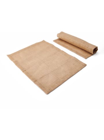 Mikasa 2-delige set: jute placemats beige - (L)45 x (B)35 cm