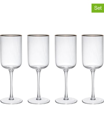 Mikasa Kieliszki (4 szt.) w kolorze złotym do czerwonego wina - 450 ml