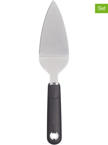MasterClass 2er-Set: Tortenheber in Silber/ Schwarz - (L)26 cm