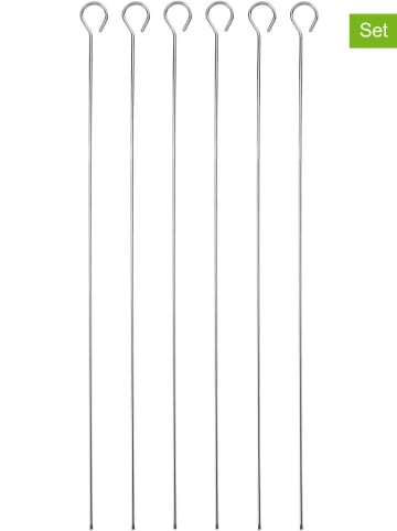 MasterClass 2-delige set: roestvrijstalen grillspiezen - 2x 6 stuks