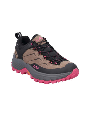 CMP Skórzane buty trekkingowe "Huranus" w kolorze różowo-jasnobrązowo-czarnym