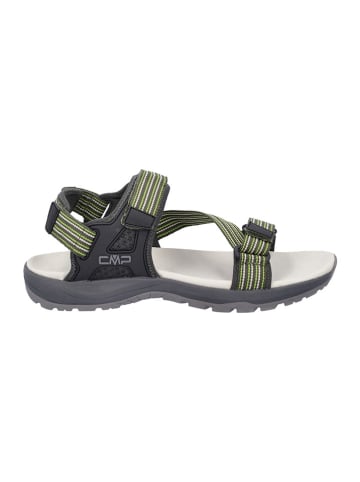 CMP Leder-Trekkingsandalen "Khalys" in Grau/ Grün