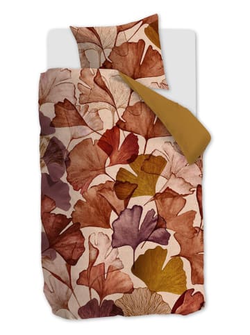 Beddinghouse Satin-Bettwäsche-Set "Sue Terra" in Orange/ Creme