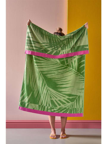 Beddinghouse Strandlaken "Belize" groen/roze