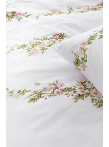Beddinghouse Satin-Bettwäsche-Set "Rosas" in Weiß/ Rosa