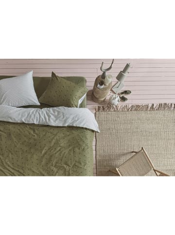 Beddinghouse Komplet pościeli "Striped Hearts" w kolorze khaki