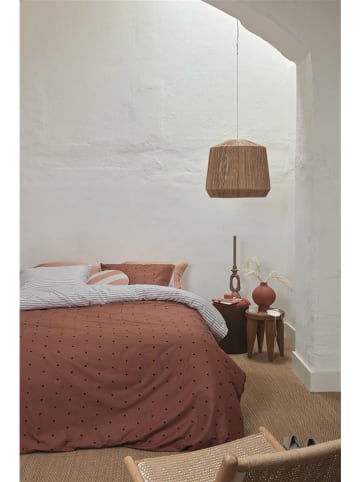Beddinghouse Komplet pościeli "Striped Hearts" w kolorze pomarańczowym