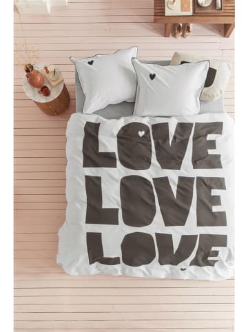 Beddinghouse Komplet pościeli "Bold Love" w kolorze biało-czarnym
