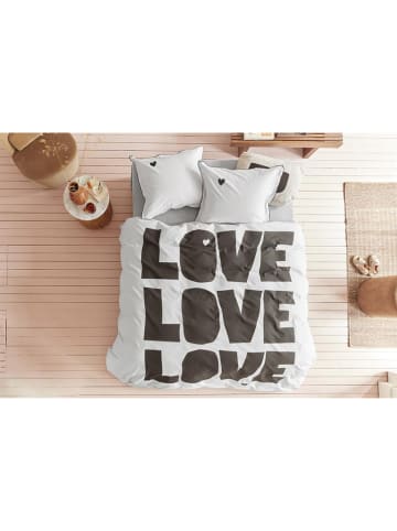 Beddinghouse Bettwäsche-Set "Bold Love" in Weiß/ Schwarz