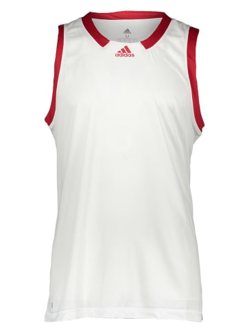 adidas Trainingstop wit/rood