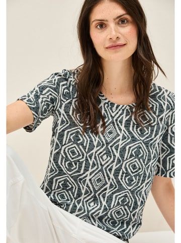 Cecil Shirt in Grün/ Weiß