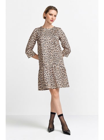 Rich & Royal Kleid in Beige/ Braun