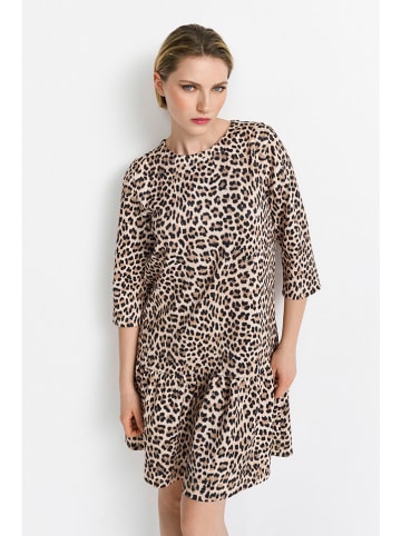 Rich & Royal Kleid in Beige/ Braun