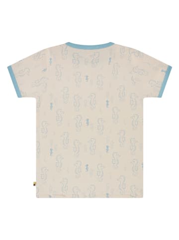 loud + proud Shirt in Creme/ Hellblau