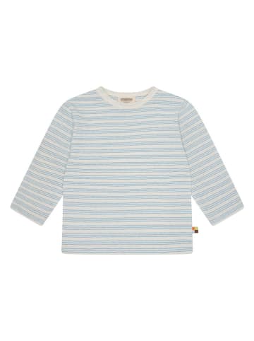 loud + proud Longsleeve  in Creme/ Hellblau