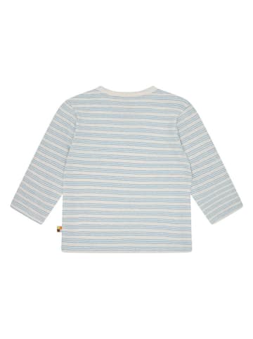 loud + proud Longsleeve  in Creme/ Hellblau