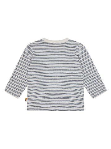 loud + proud Longsleeve  in Creme/ Dunkelblau