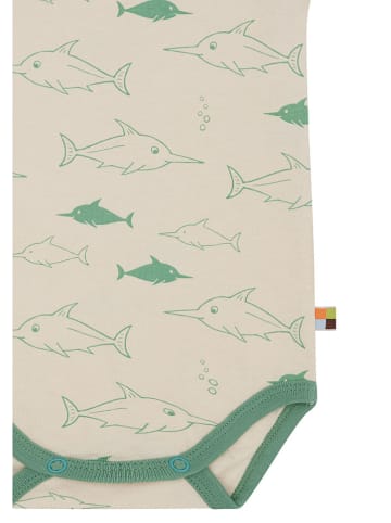 loud + proud Romper crème/groen