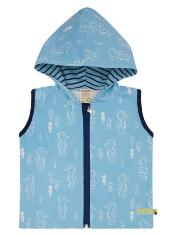 loud + proud Sweatbodywarmer lichtblauw/wit/donkerblauw