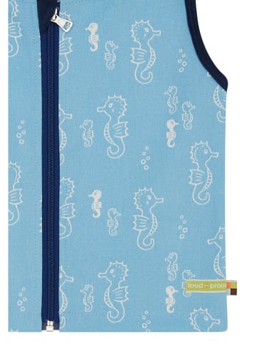 loud + proud Sweatbodywarmer lichtblauw/wit/donkerblauw