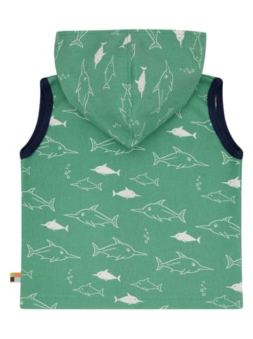 loud + proud Kamizelka dresowa w kolorze zielono-biało-granatowym