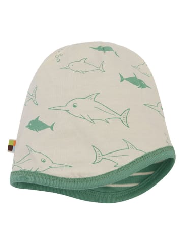 loud + proud Wende-Beanie  in Grün/ Creme
