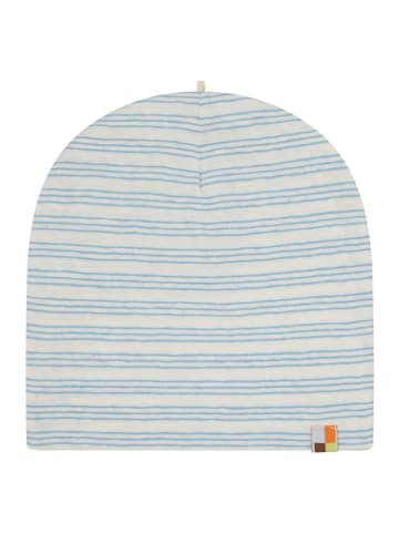 loud + proud Czapka beanie w kolorze biało-błękitnym