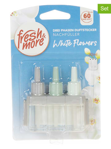Fresh & More 2er-Set: Raumduft-Nachfüller "White Flowers", je 20 ml