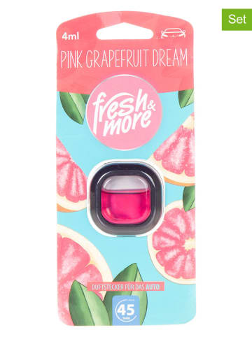Fresh & More 4er-Set: Auto-Lufterfrischer "Pink Grapefruit", je 4 ml