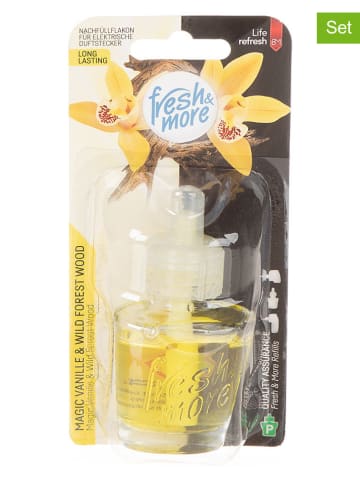 Fresh & More 3er-Set: Raumduft-Nachfüller "Madagaskar Vanilla & jungle Wood", je 19 ml