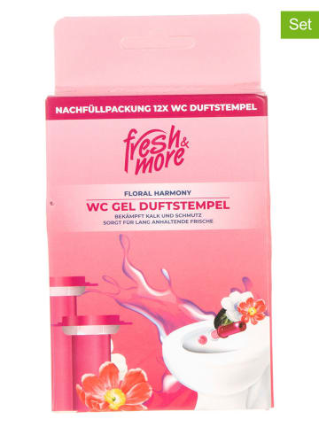 Fresh & More 4er-Set: WC-Duftstempel "Floral Harmony", je 2x 42 ml